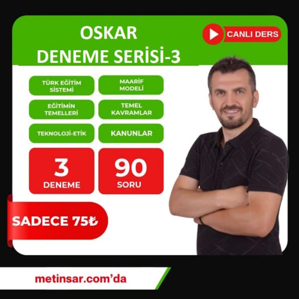 AGS - Oskar Deneme Serisi 3 - (Online çözümlü)